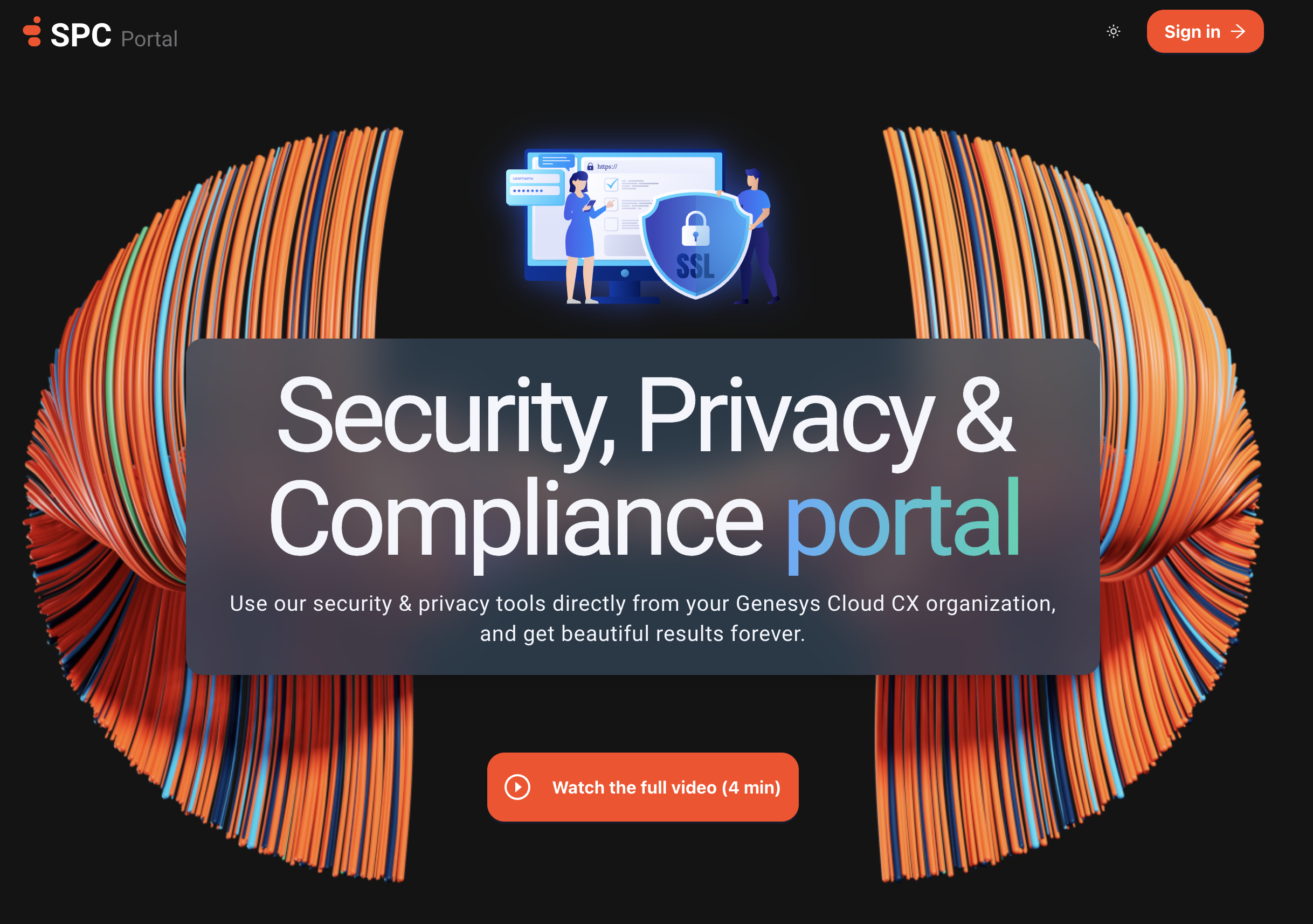 SPC Portal Landing Page